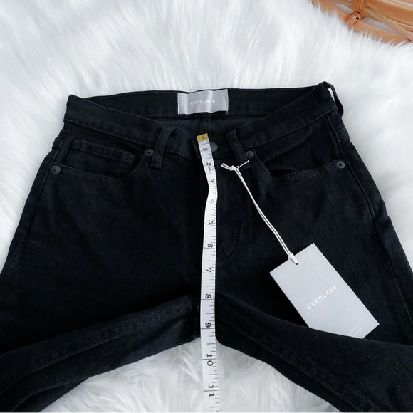 Everlane The Mid Rise Skinny Jeans Black Ankle Length NEW NWT Classic size 24 - Picture 13 of 14